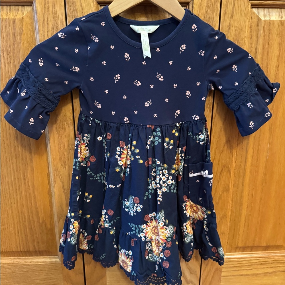 Matilda Jane Navy Floral Kids Dress